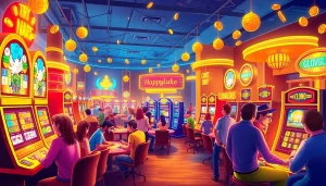 Experience the vibrant atmosphere of happyluke's online casino with diverse games and enthusiastic players.