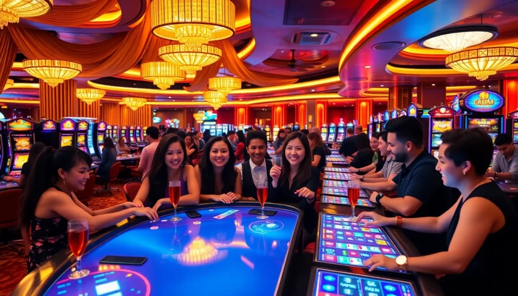 Experience the excitement of Ku Casino with players enjoying high-stakes games in a luxurious setting.