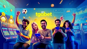 Engaging players enjoying tgabet's sports betting and casino games on their mobile devices.
