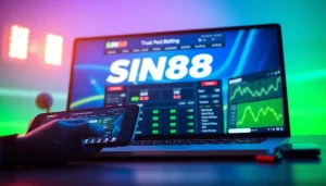 Captivating sports betting experience with SIN88 interface showcasing live odds and analytics.