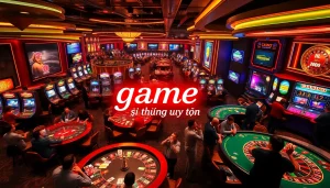Experience the thrill of winning at game đổi thưởng uy tín with vibrant casino tables and engaging players.