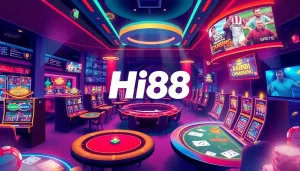 Experience the thrilling Hi88 online casino ambiance with vibrant games and exciting betting opportunities.