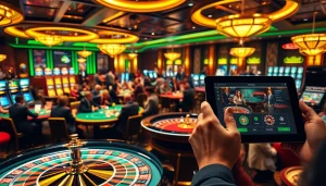 Players enjoy a thrilling game at the casino, featuring vibrant elements from https://banca300.dev/ alongside a spinning roulette wheel.