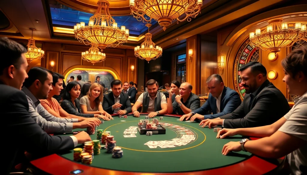 Join the excitement of poker at https://hb88bet.biz/, featuring colorful chips and players.