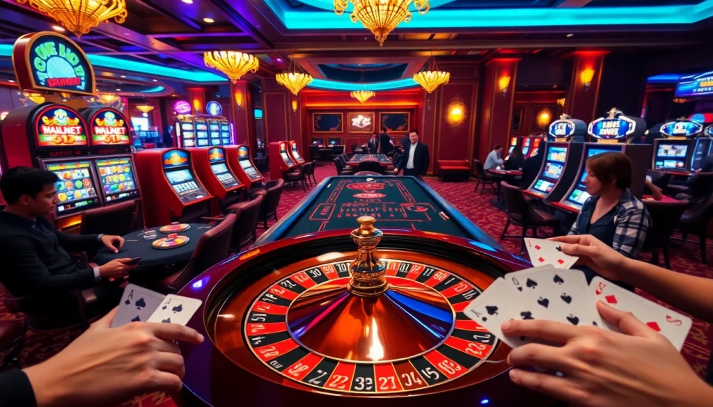 Experience the thrill of gambling at https://123bvi.org/ with vibrant casino tables and illuminated slot machines.