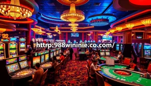 Experience gaming excitement at https://98winning.com/ with vibrant tables, slot machines, and enthusiastic players.