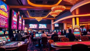 Explore top deneme bonusu veren siteler with vibrant casino atmosphere.