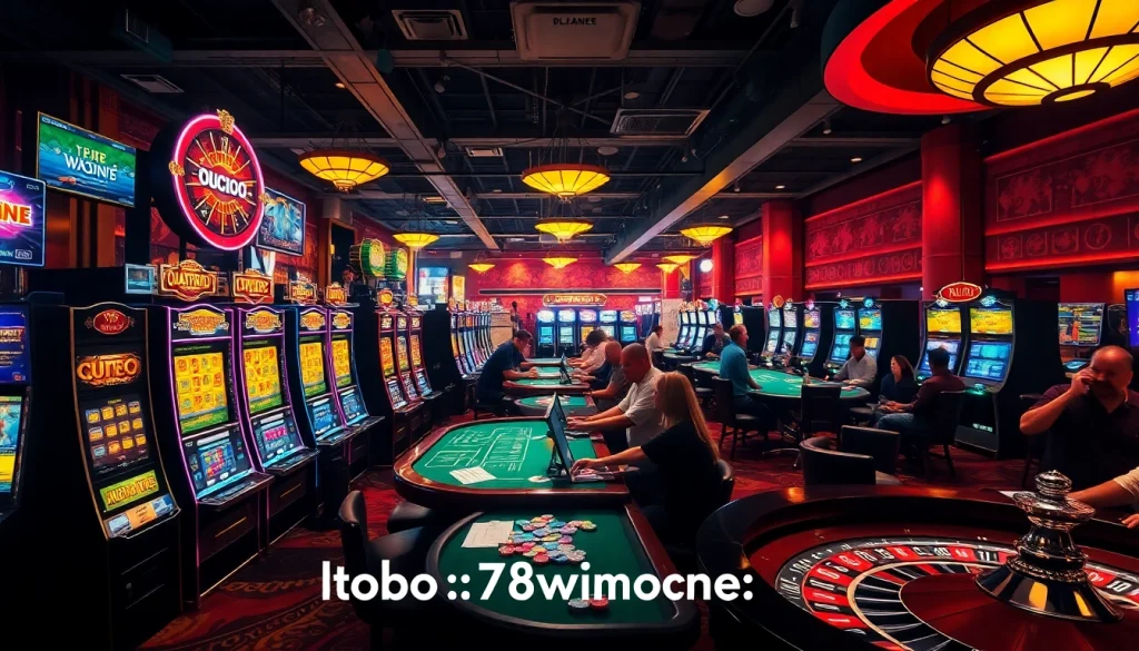 Experience thrilling casino action at https://78winone.com/, featuring vibrant slot machines, lively poker tables, and roulette excitement.