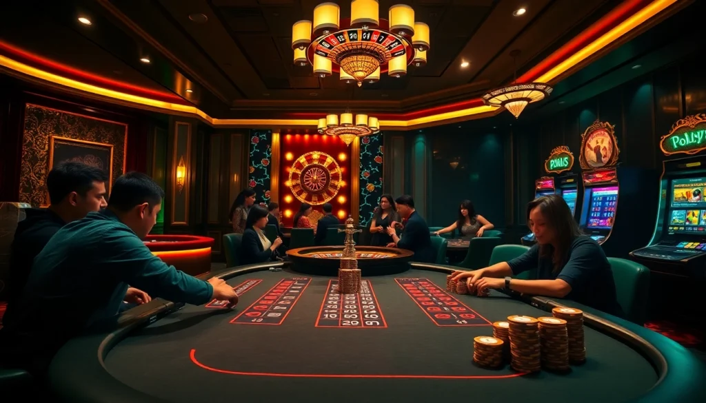 Experience the thrill of casino gaming with https://68gamebai.download/ as you place your bets at a stylish poker table.