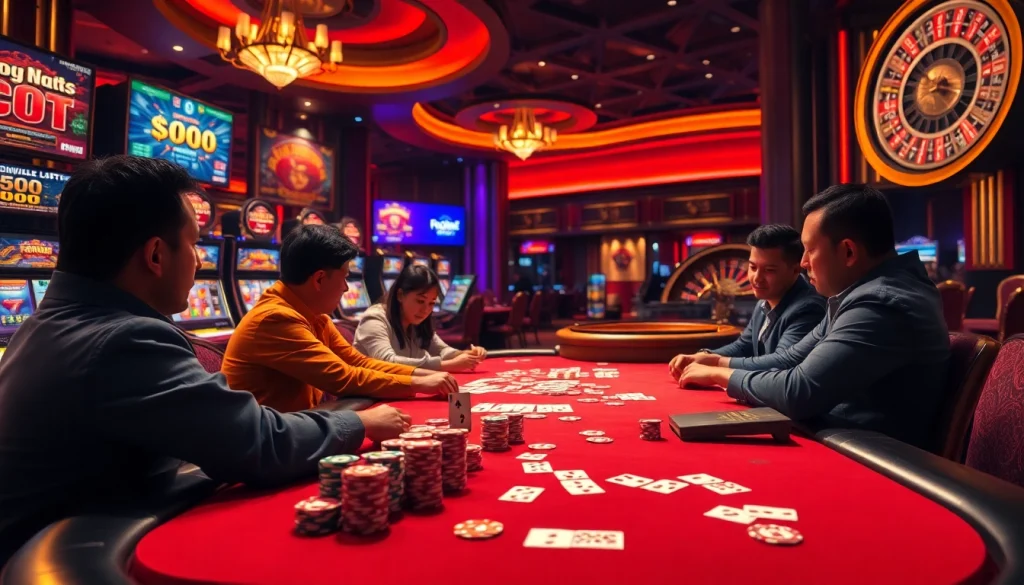 Explore the engaging poker table scene where players experience a thrilling high-stakes atmosphere, akin to interactive hentai chat dynamics in gambling.