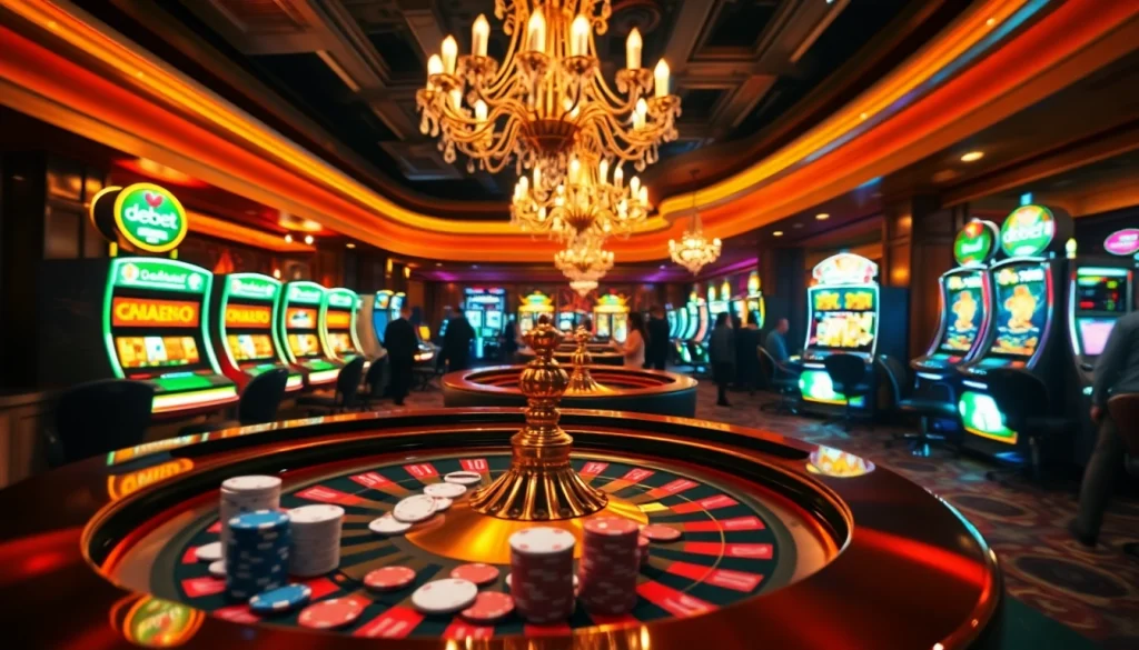 Experience the thrill of the casino where debet meets excitement at the roulette table surrounded by enthusiastic players.