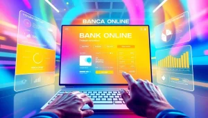 Experience seamless features of BANCA ONLINE with a vibrant, user-friendly design interface.