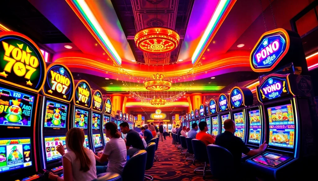 Experience thrilling moments with YONO 777 as players enjoy exciting slot games in a lively casino environment.